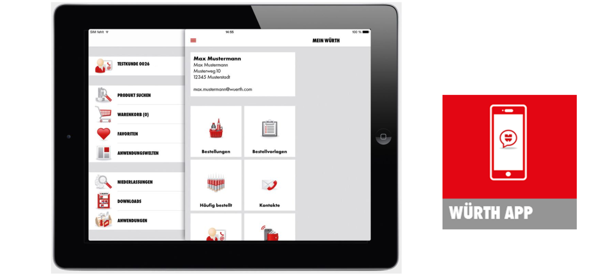 Mobile Bestellung C-Teile Würth App